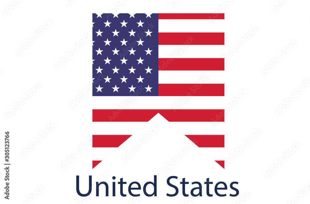 USA flag icon, American flag vector illustration USA flag icon, American flag vector illustration