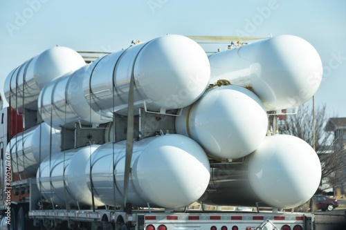 Bild auf Leinwand Load of Propane Tanks