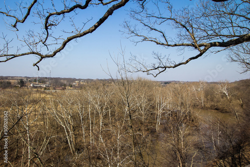 Olentangy River in Early Spring in Highbanks Metropark, Columbus, Ohio photo