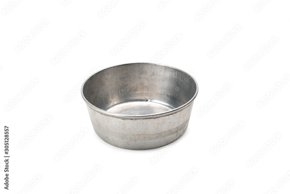 Circle pan isolated on white background with selection path.
