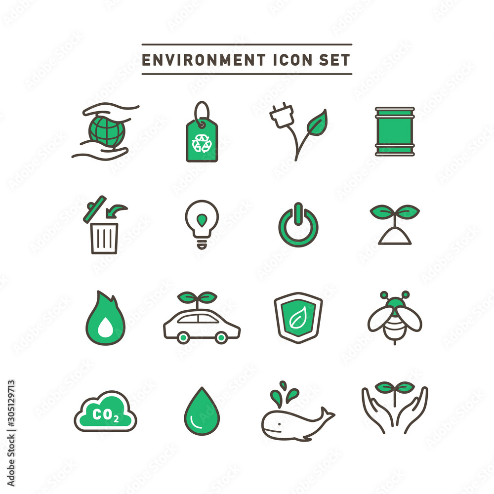 ENVIRONMENT ICON SET ENVIRONMENT ICON SET