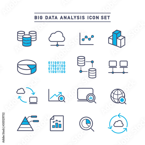 BIG DATA ANALYSIS ICON SET