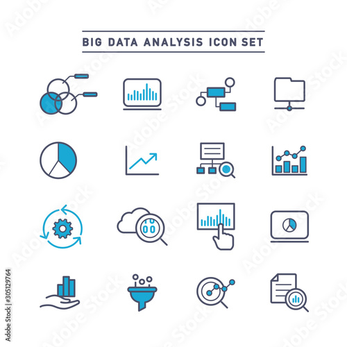BIG DATA ANALYSIS ICON SET