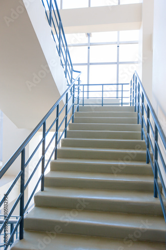 staircase - emergency exit in hotel, close-up staircase, interior staircases © bborriss