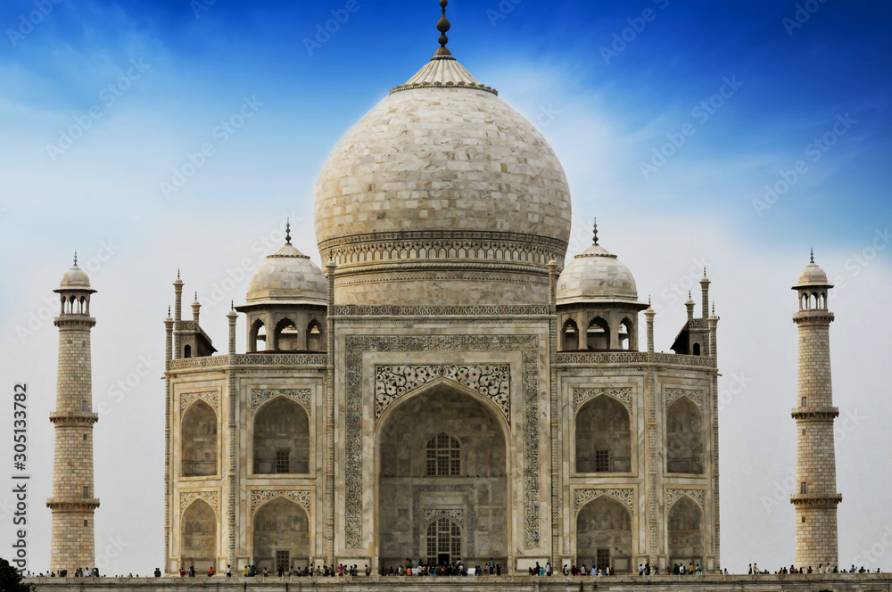 The icon of India and the symbol of love Taj Mahal, India.