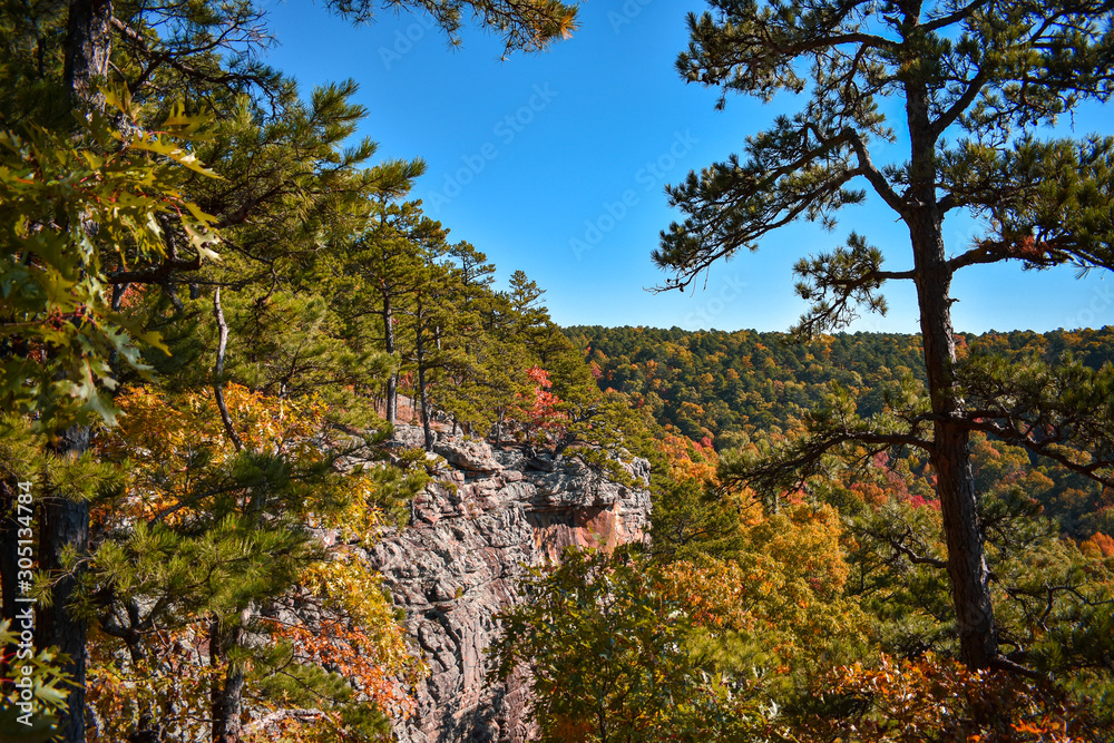Northern Arkansas in the fall.  This is the bluff line along Sam's Throne in Northern Arkansas.