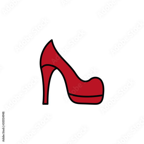heel shoe accessory isolated icon