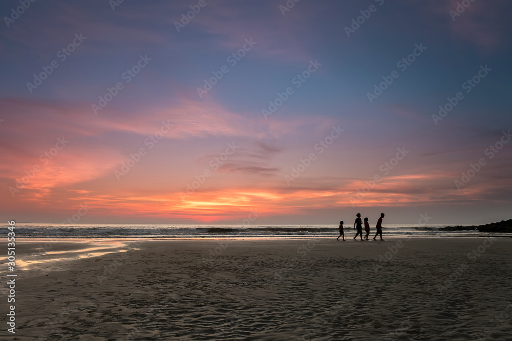 sunset on beach