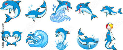 dolphin vector graphic clipart design