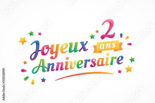 Joyeux anniversaire 2 ans Bunny Image 174 Téléchargement numérique -   France