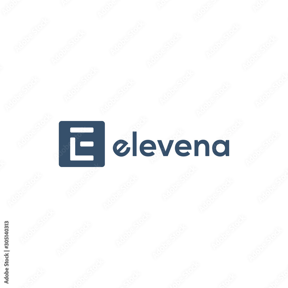 Letter E logo design template