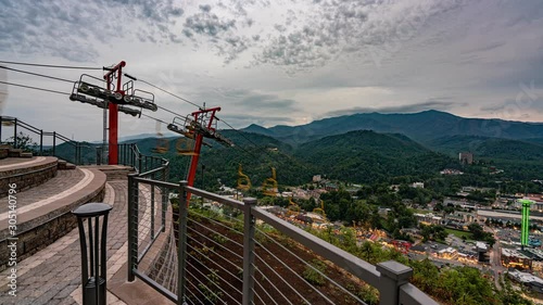Gatlinburg SkyLift Park On a Cloudy Day Timelapse in Tennessee photo