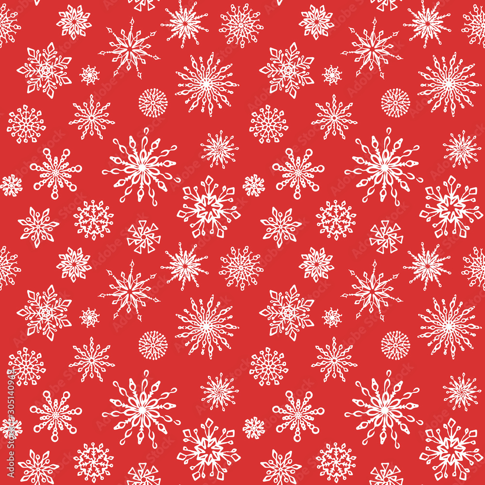 Snowflake seamless vector background pattern. Snowflake seamless vector background pattern.