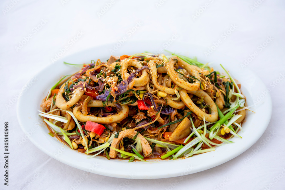 Stir-fried Squid with spicy sauce