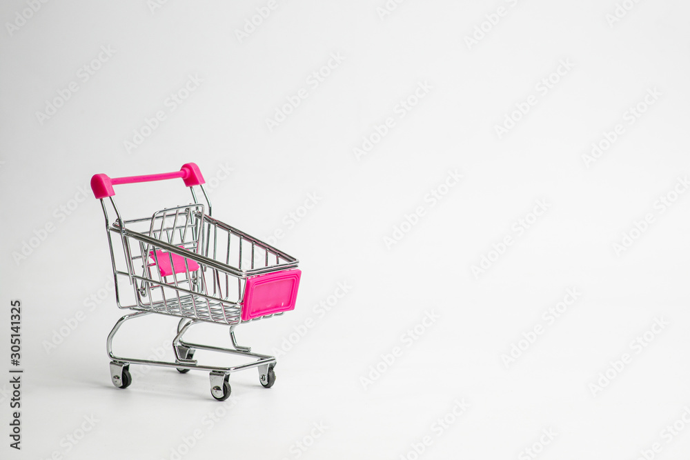 Shopping Cart isolated on white background, concept business financial and shopping
