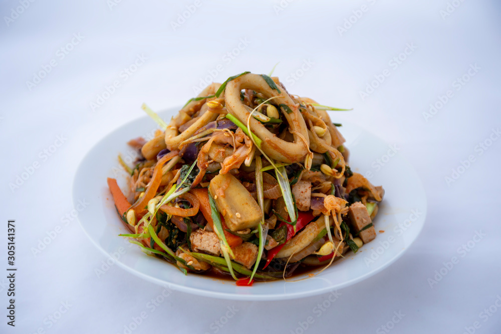 Stir-fried Squid with spicy sauce