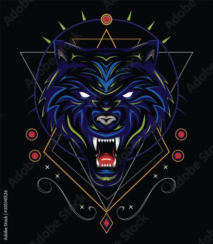wolf vector logo design inspiration. The wolf vector logo illustration, head wolves