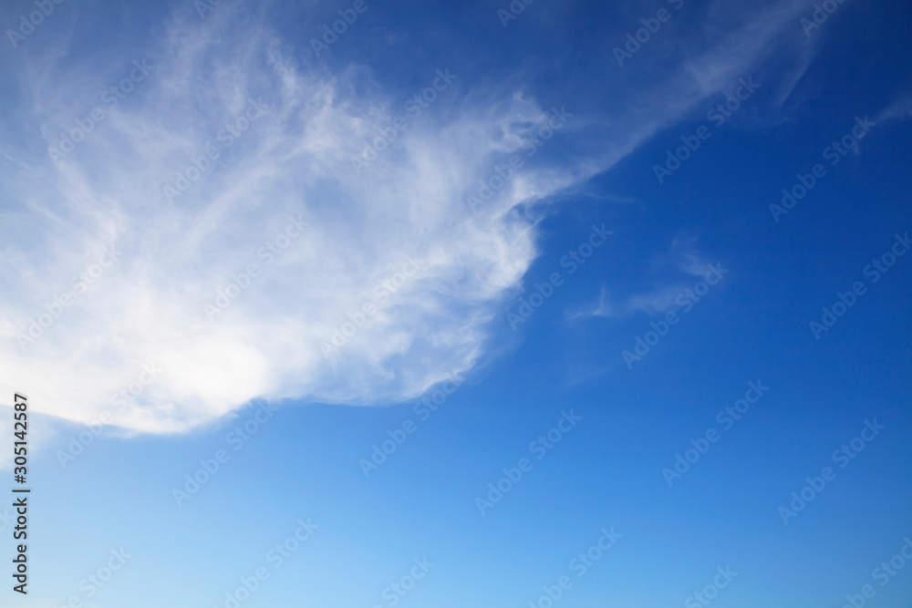 Blue sky with cloud in a day.