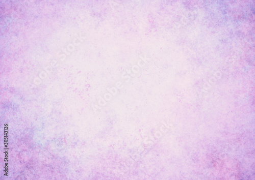 Purple background with white center and old vintage texture, soft pastel purple and pink border 