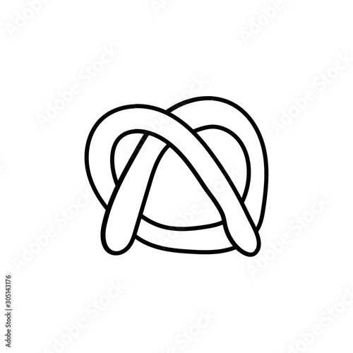 bread pretzel pastry bakery icon