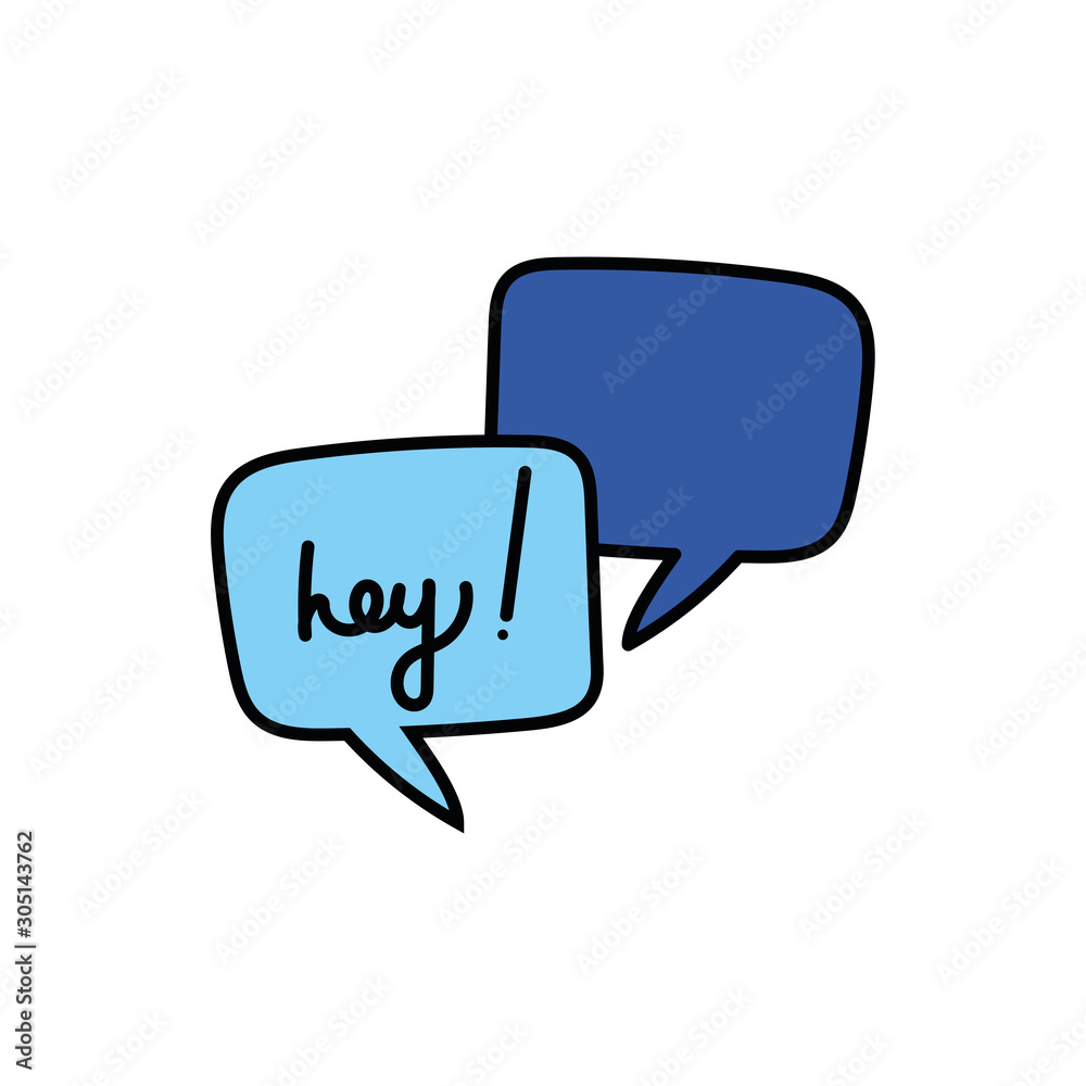 Naklejka premium speech bubbles messages isolated icon