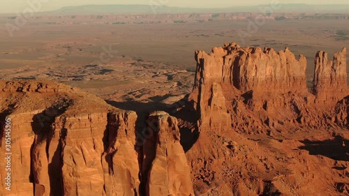 Monument Valley Stagecoach Buttes Sunset Aerial Shot Southwest USA photo