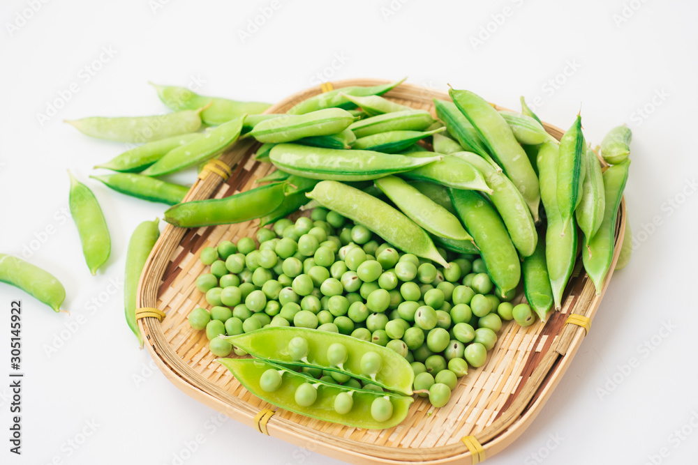 新鮮なえんどう豆