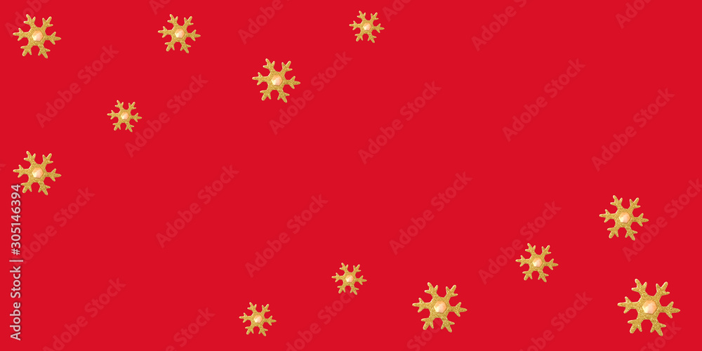 Beautiful golden snowflake toy isolated on red background, Christmas tree bauble decoration. Happy New Year. Space for text. Beautiful golden snowflake toy isolated on red background, Christmas tree bauble decoration. Happy New Year. Space for text.