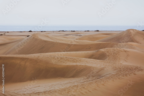 Big Sand Dunes in the desert of Gran Canaria