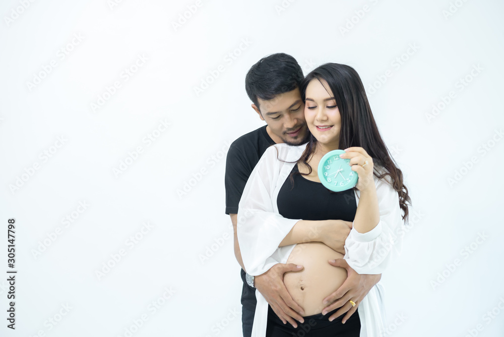 Maternity - a pregnant woman who is happy with her boyfriend and has hoped the time has come hope. Maternity - a pregnant woman who is happy with her boyfriend and has hoped the time has come hope.