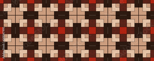 Fototapeta Naklejka Na Ścianę i Meble -  Black red square floor pattern texture background