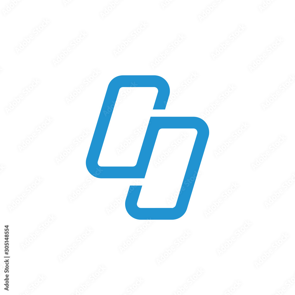 abstract letter cd linked geometric line logo vector abstract letter cd linked geometric line logo vector