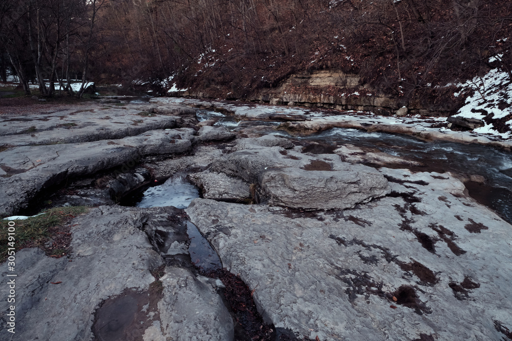 Fototapeta premium Mountain river and stones