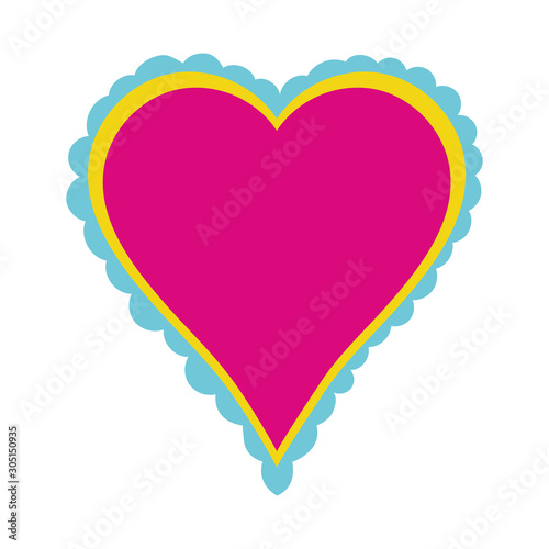 mexican celebration heart decoration icon