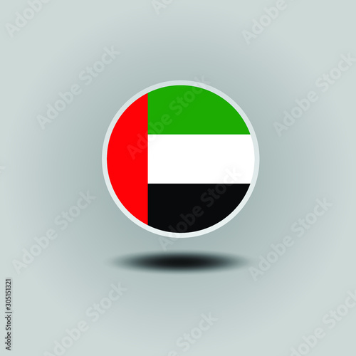 National United Arab Emirates flag in the form of a circle can be used for independence day or other events Free Download National United Arab Emirates flag in the form of a circle can be used for independence day or other events - GFXLoad