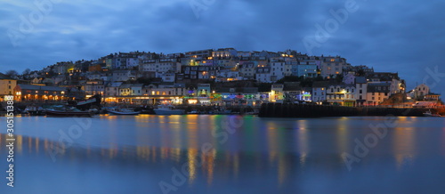 Small fishing town of Brixham  Devon at sunset