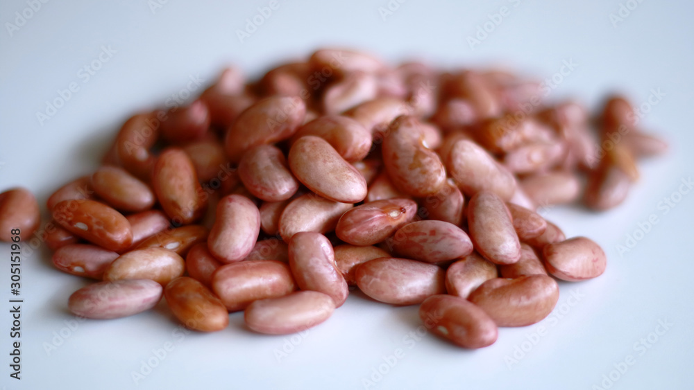 Red kidney bean on white background. Red kidney bean on white background.