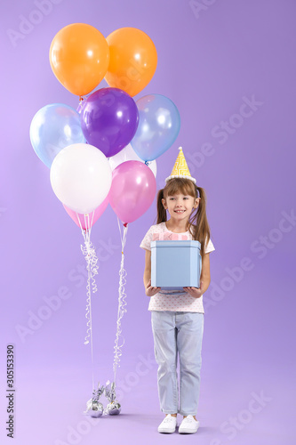 Little girl with Birthday a...