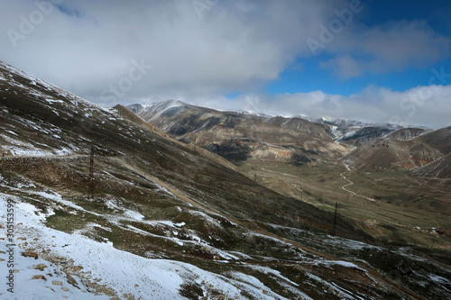 Amazing Caucasus mountains view by spring and snow, Dagestan, Russia © free2trip
