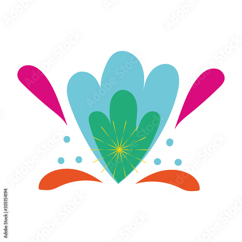 beautiful flower garden decorative icon