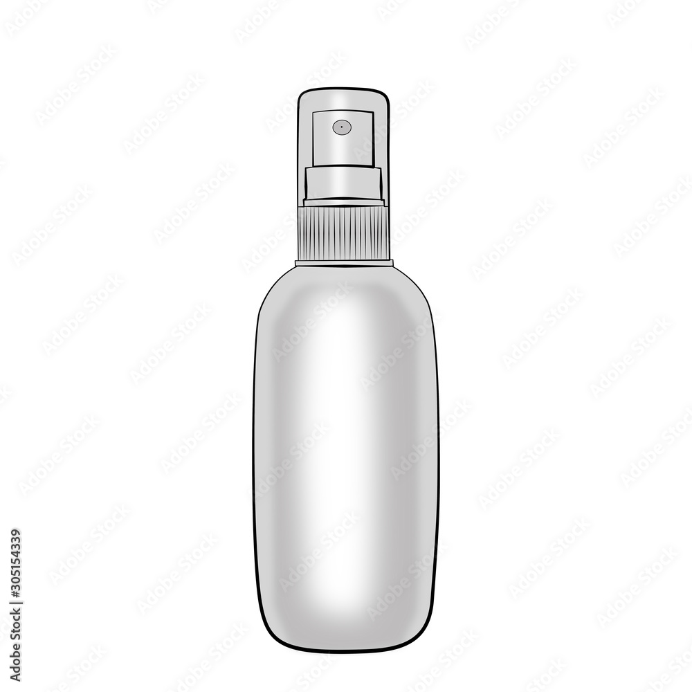 bottle of spray on a white background bottle of spray on a white background