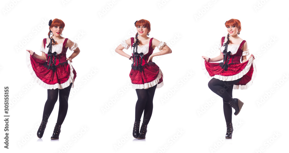 Young woman in traditional german costume Young woman in traditional german costume