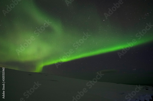 Aurora Borealis. Northern Lights. Teriberka. Murmansk region. Russia