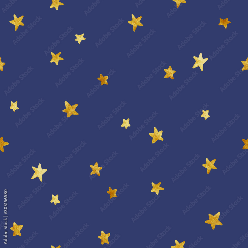 Abstract background. Golden star watercolor seamless pattern. Christmas illustration. Sketch style. Modern painted ornament for wrapping paper, design textile. Abstract background. Golden star watercolor seamless pattern. Christmas illustration. Sketch style. Modern painted ornament for wrapping paper, design textile.