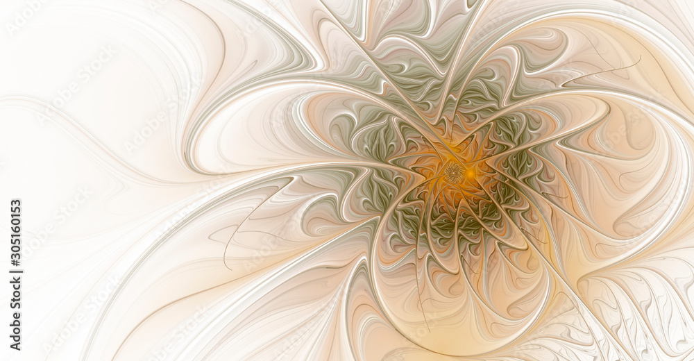 Fototapeta premium Fractal abstraction on a light background