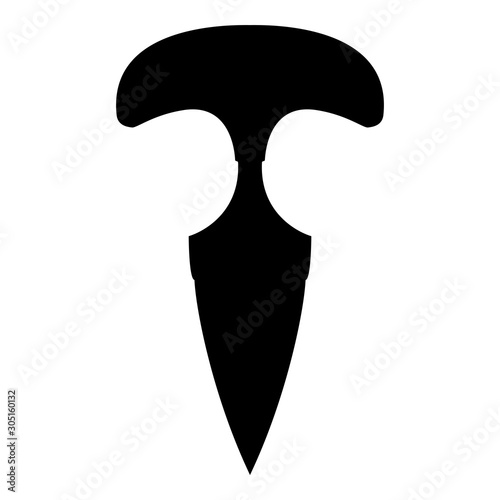 Knuckles knife icon black color vector illustration flat style image