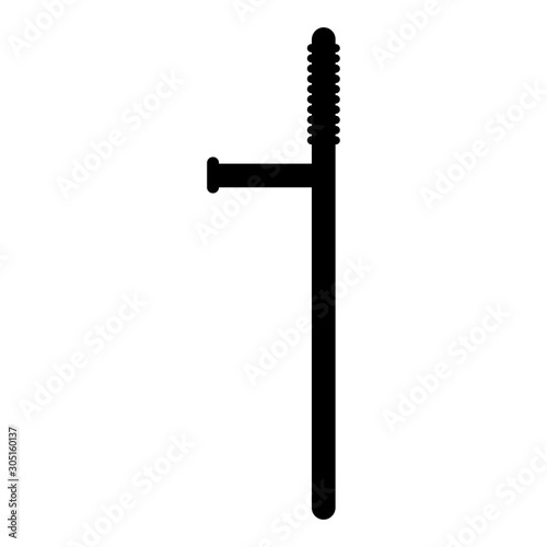 Принти на полотні Baton icon black color vector illustration flat style image