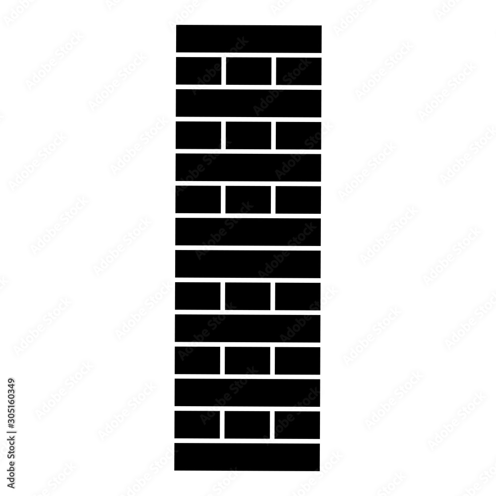 Brick Pillar Blocks in stack Jenga game for home adult and kids leisure  Board games Wooden block icon black color vector illustration flat style  Stock Vector Image & Art - Alamy