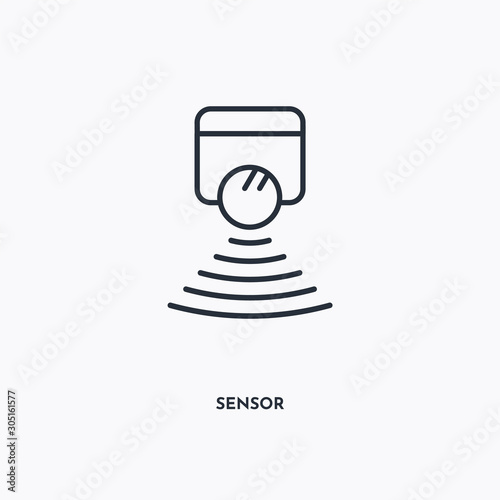 Sensor outline icon. Simple linear element illustration. Isolated line Sensor icon on white background. Thin stroke sign can be used for web, mobile and UI.