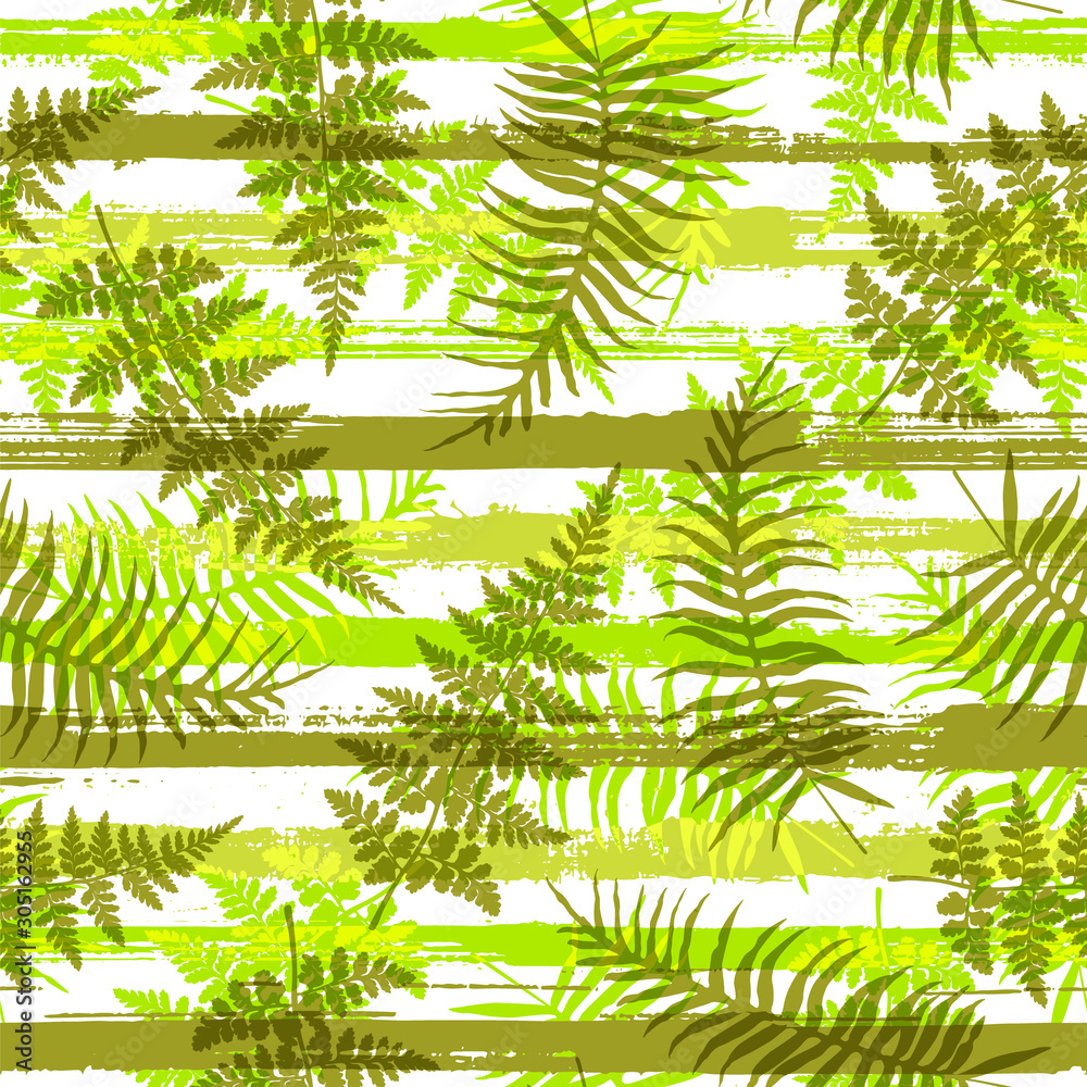 Modern new zealand fern frond and bracken grass Modern new zealand fern frond and bracken grass
